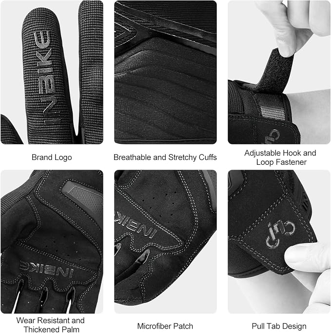 INBIKE Breathable Mesh Motorcycle Gloves Touchscreen - Image 5