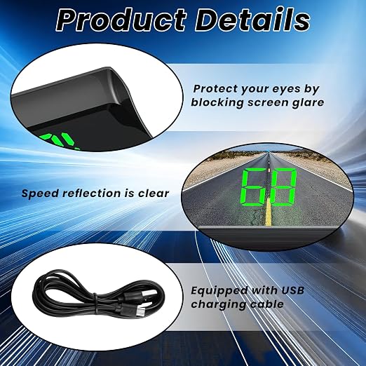 GPS Digital Speedometer for Car MPH, Universal HUD Speed Meter - Image 6