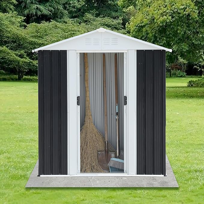 5x3 FT Outdoor Storage Shed, Metal Garden Shed - Image 2