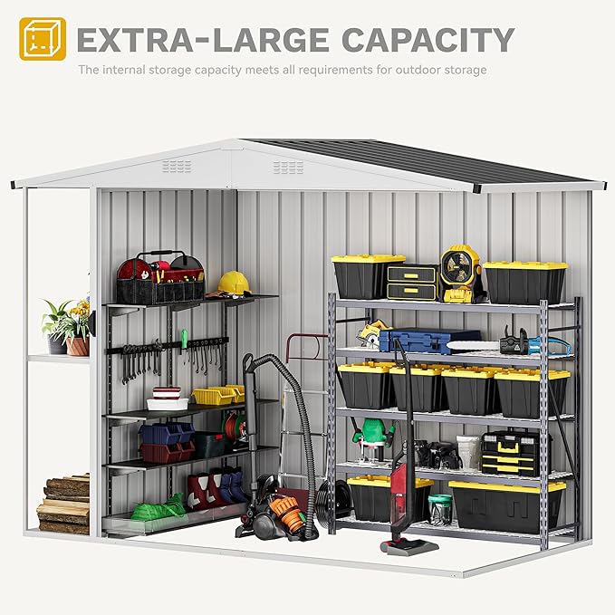 DWVO Outdoor Storage Shed 8x4FT - Image 8