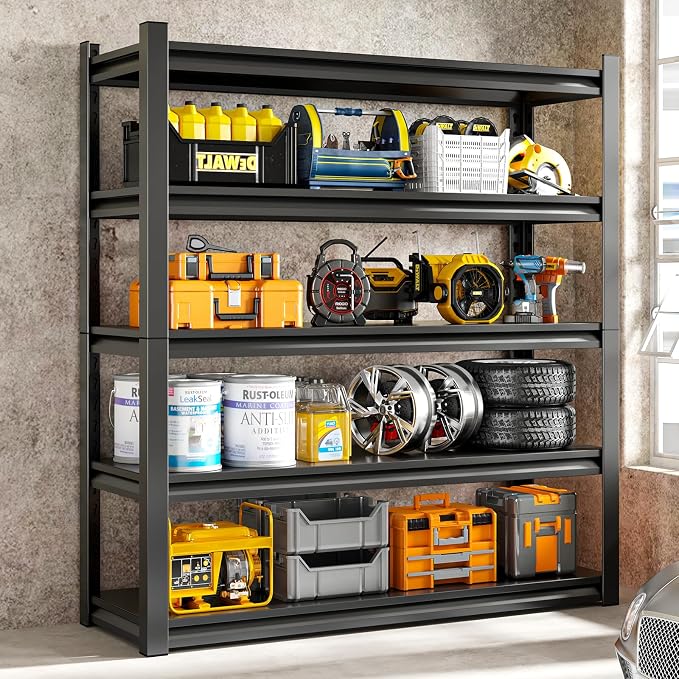 48" W Garage Shelving Unit, Garage Storage Shelves 3000LBS Heavy Duty Shelves - Image 2