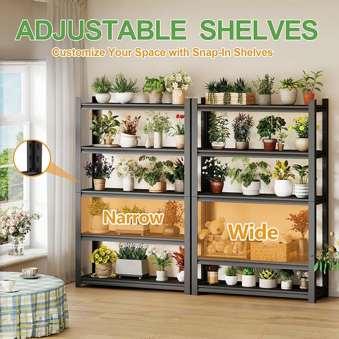 72H Metal Kitchen Storage Shelves, 2800 LBS Heavy Duty Pantry Shelving Unit - Image 3