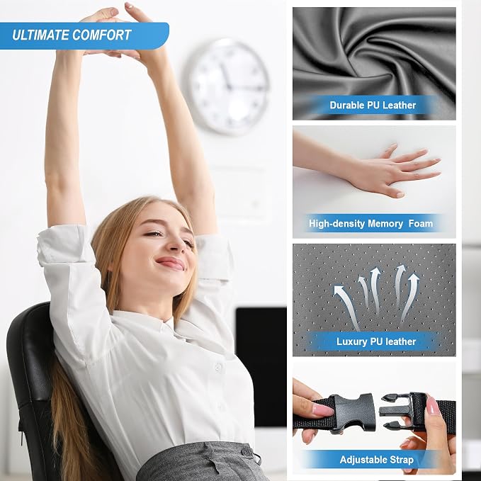 Lumbar Support Pillow for Car, Memory Foam Lumbar Pillow for Lower Back Pain - Image 4