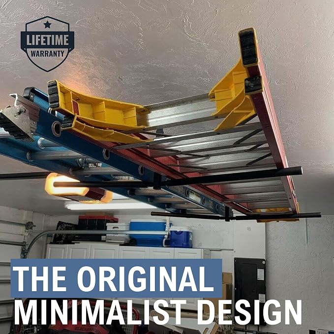 StoreYourBoard Double Ladder Ceiling Rack – Hi Port 2 Garage Ceiling Ladder - Image 2