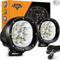 Auxbeam P4 Series Flood Beam LED Pods 4 Inch 90W Round Offroad Fog Lights by Auxbeam