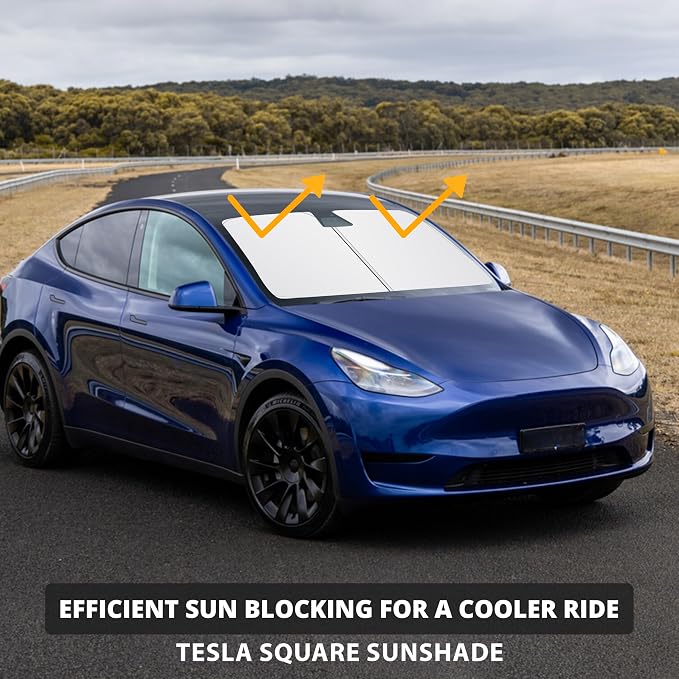 EcoNour Tesla Windshield Sun Shade | Foldable Front Windshield Shade - Image 7