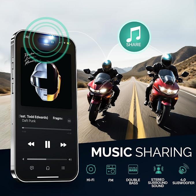 V8 Motorcycle Bluetooth Headset, Helmet Intercom - Image 4