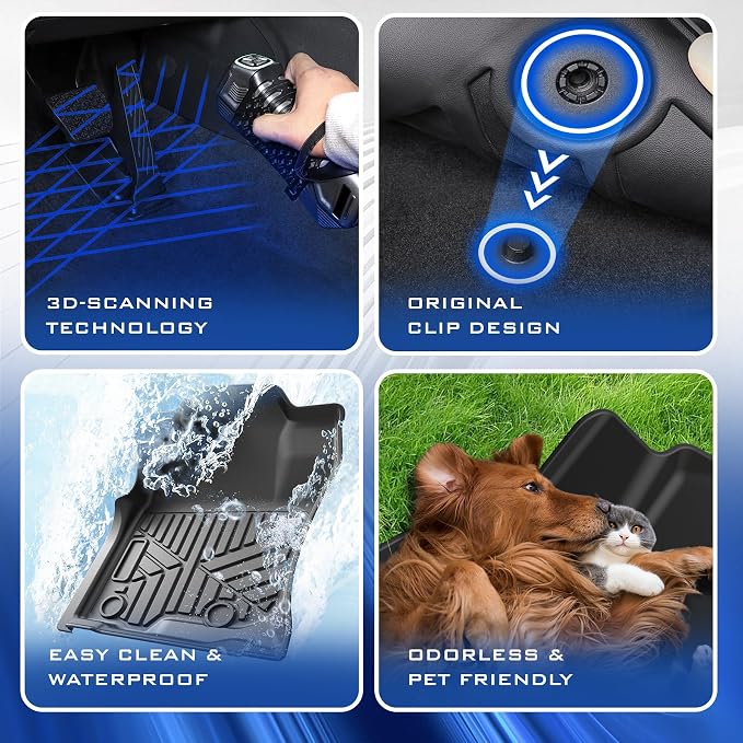 Floor Mats for 2019-2024 2025 Chevy Silverado 1500/GMC Sierra 1500 & 2020-2025 - Image 4