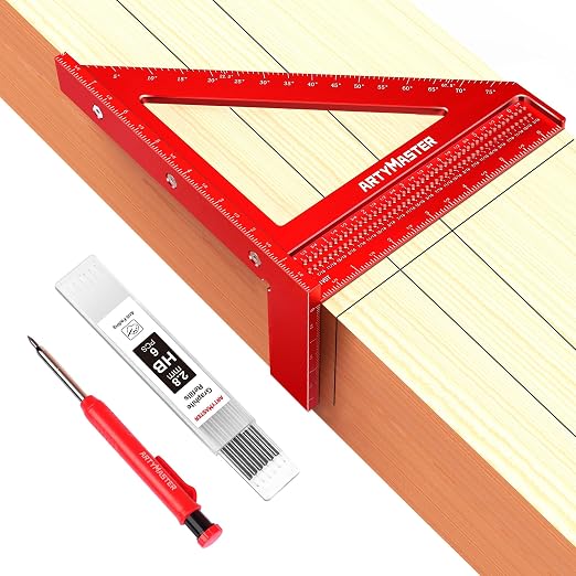 8 inch 3D Multi-Angle Measuring Square Ruler, WT103B High Precision Hole by ArtyMaster