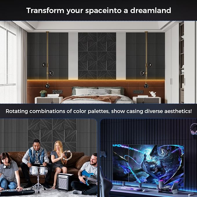 8 Pack Large Soundproof Wall Panels, 15.7 x 15.7 x 0.47 in Sound Proof Foam - Image 6