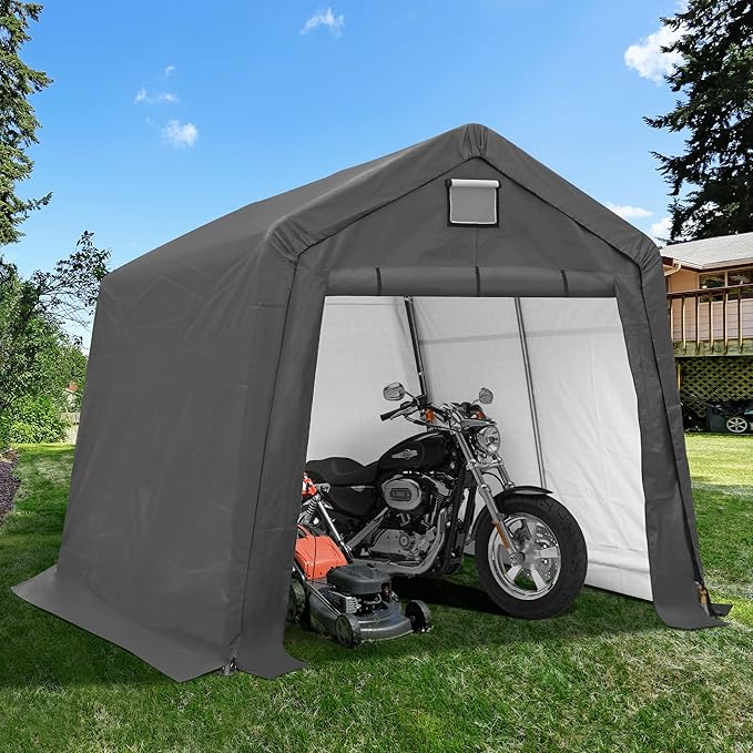 10' x 10' Outdoor Storage Shelter Shed, Portable Storage Shed Heavy Duty by Raysfung