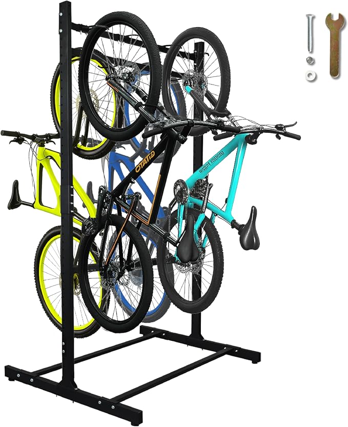 Freestanding 8 Bike Storage Rack by Unknown