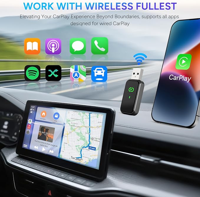 Wireless Carplay Adapter for iPhone 2025 Upgrade Wired to Wireless, No Latency - Image 2