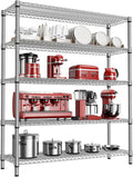 2200 Lbs 5 Tier Storage Rack Metal Wire Shelving Unit, Storage Standing Shelf by MEIGAOPLASTICANDMETALHKCOLIMITED