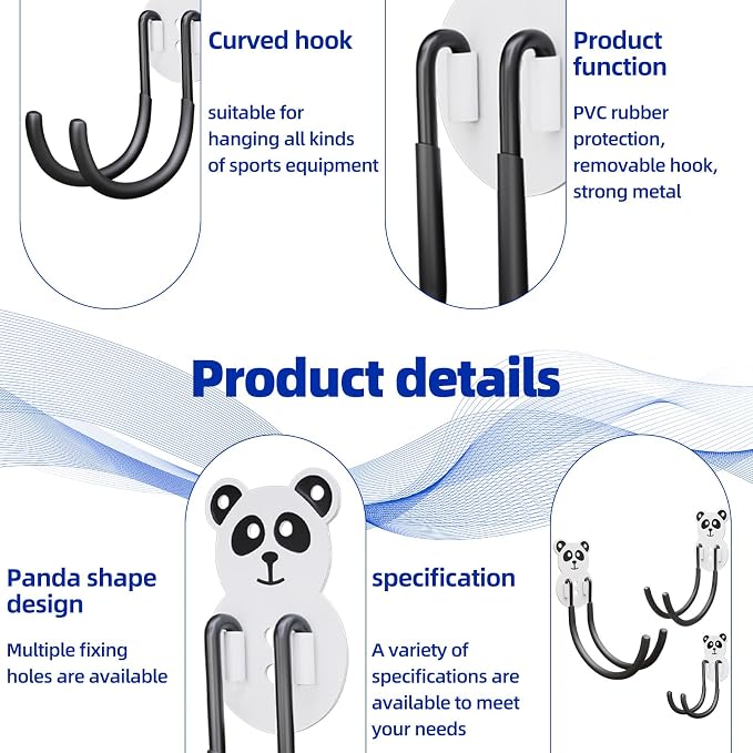 GPANDAG Garage Hooks Heavy Duty, Large Wall Mount Hanger Rack Garage Storage - Image 5
