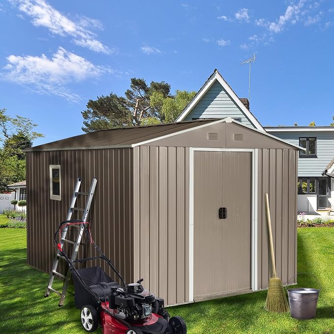 8x10 FT Outdoor Storage Shed, Metal Garden Shed by BNSPLY