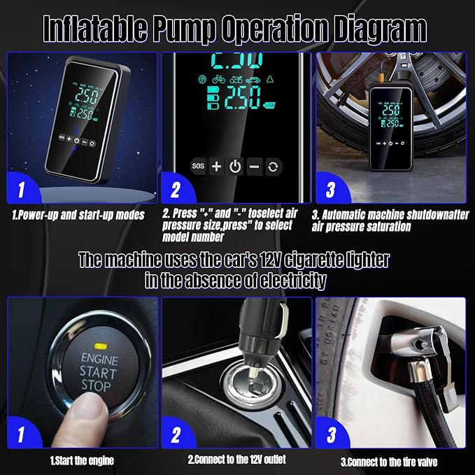 Tire Inflator Portable Air Compressor - Image 5