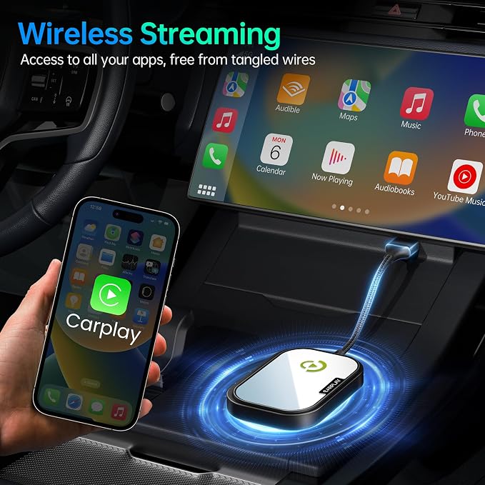 Wireless CarPlay Adapter for Apple iPhone, Converts Factory Wired CarPlay to - Image 2