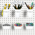 6 Sets Pegboard Bins Cups with Hooks Loops, Pegboard Hooks Assortment, Hooks by Kuhome