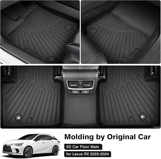 Powerty Floor Mats for 2023 2024 2025 Lexus RX RX350 RX350h RX500h Accessories - Image 2