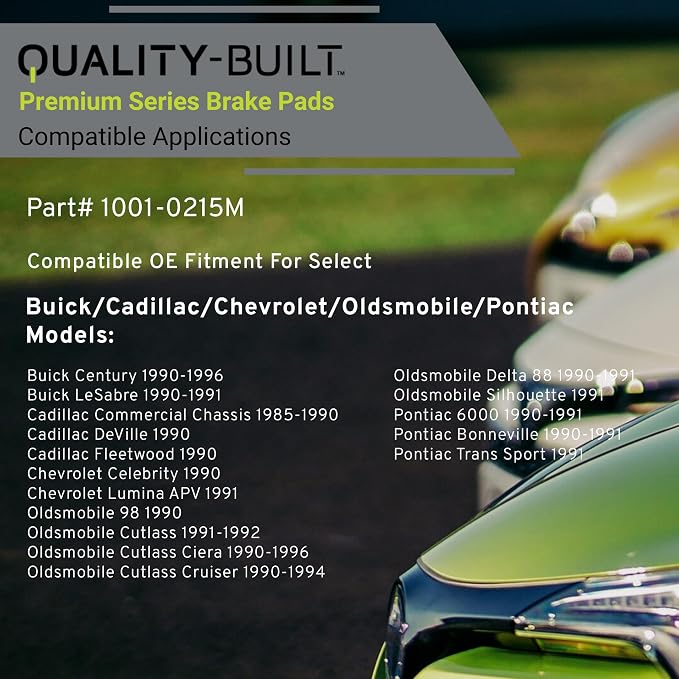 Premium Semi-Metallic Front Brake Pads Compatible - Image 3