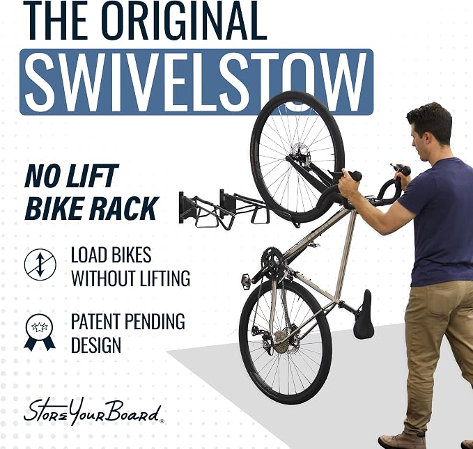 StoreYourBoard SwivelStow Bike Storage Rack 4 Pack, 2 MTB & 2 Road & Gravel - Image 3