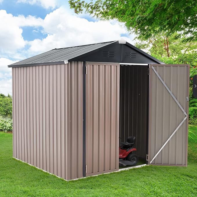 U-MAX 6x6 Storage Sheds & Outdoor Storage, Small Outdoor Storage Garden Outside by U-MAX