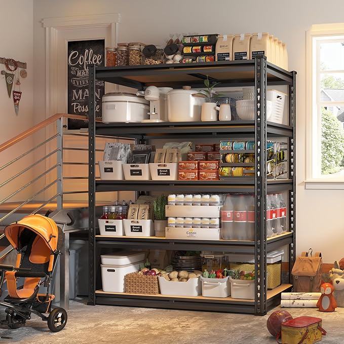 REIBII 2000LBS Garage Shelving Heavy Duty 72''H Storage Shelves 5 Tier Heavy - Image 5