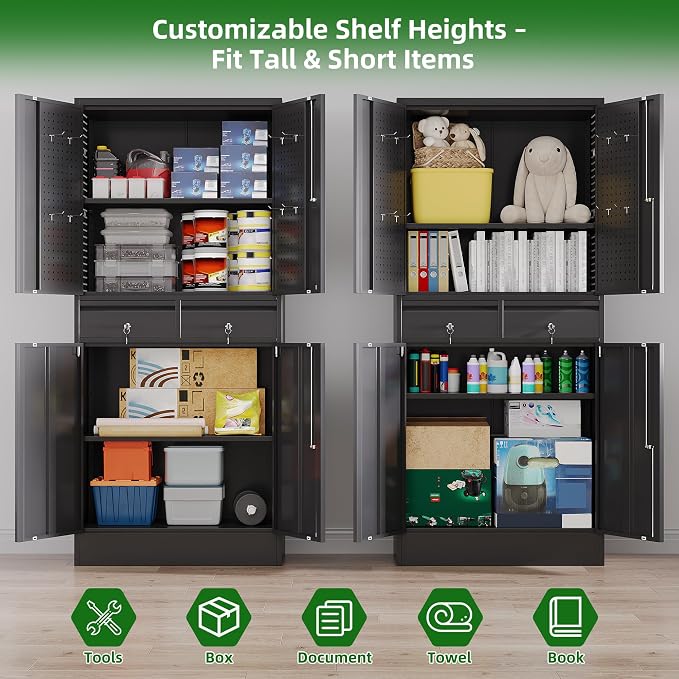 71" Metal Garage Storage Cabinet - Image 4
