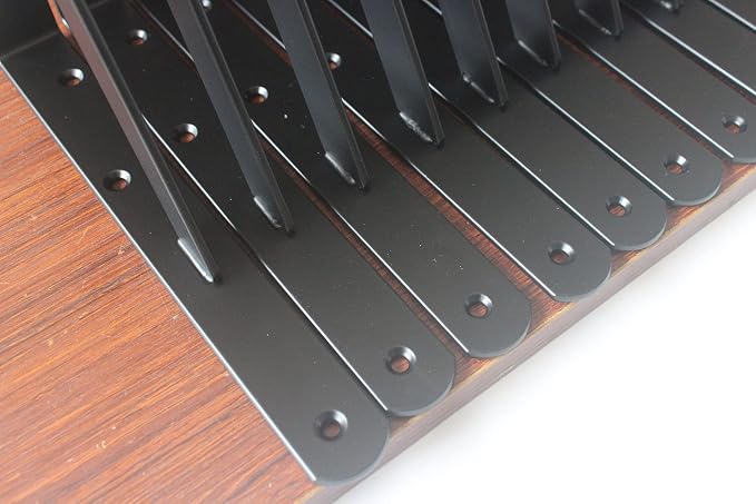 6 Pack L10 x H 8" Black Heavy Duty Shelf Brackets - Image 7