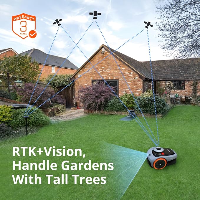 Segway Navimow i105N Robot Lawn Mower Perimeter Wire Free 1/8 Acre RTK+Vision - Image 4