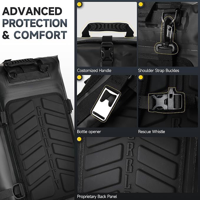 Motorcycle Tail Bag, 30L Waterproof Saddle Bag, 2 Size and 3 Color Options - Image 5