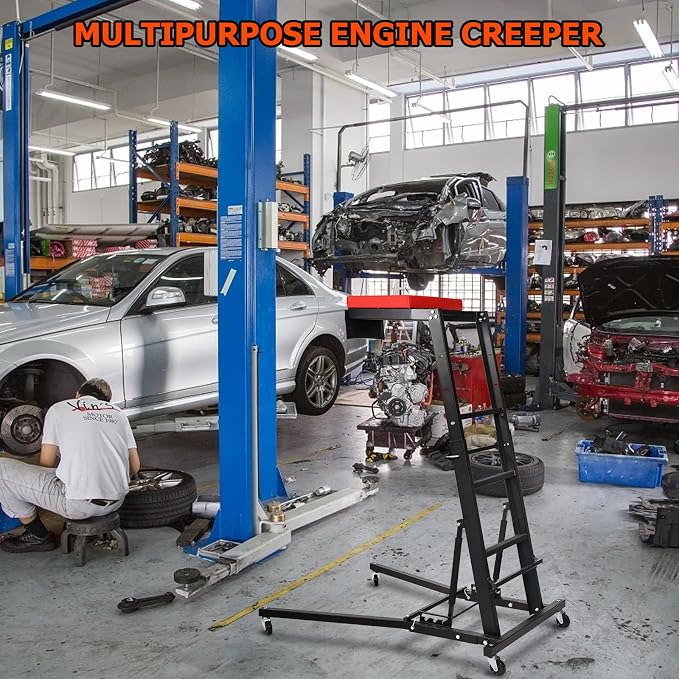 400lbs Foldable High Top Automotive Engine Creeper - Image 7