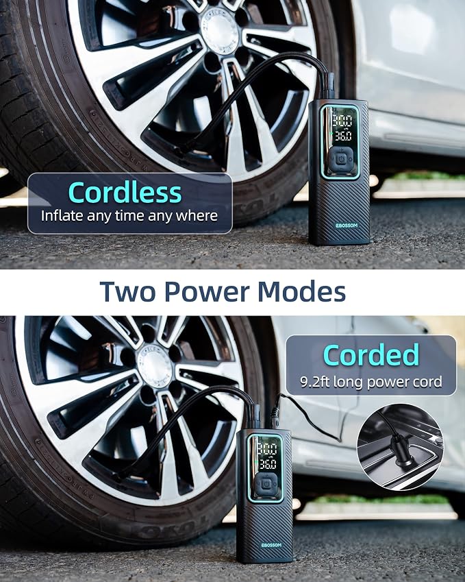 Tire Inflator Portable Air Compressor, 150 PSI Mini Car Air Pump - Image 6