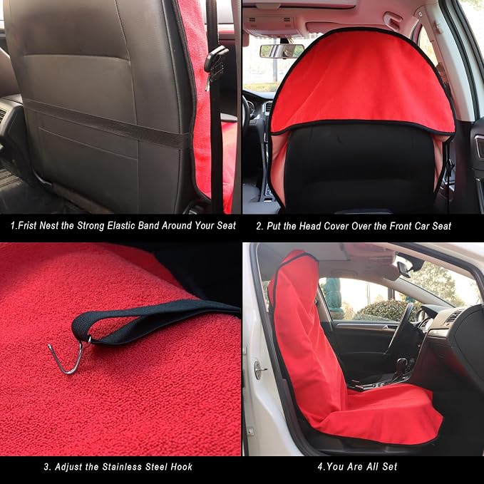 Car Seat Cover Protector Front Seats, - Image 4