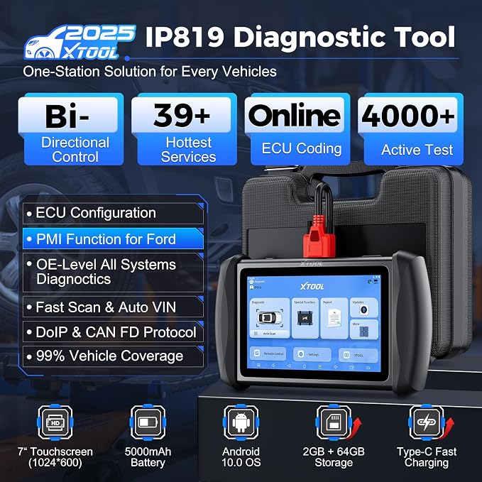 XTOOL IP819 V2.0 Bidirectional Scan Tool, 2025 Upgraded OBD2 Scanner - Image 2