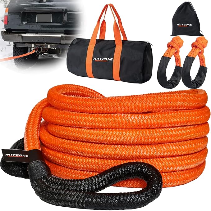 MITZONE Recovery Tow Strap, Heavy Duty Tow Strap Recovery Kit, Car Vehicle by MITZONEAUTOPARTS