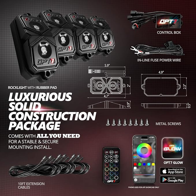 OPT7 Quantum Pro RGBW LED Rock Lights - Image 8
