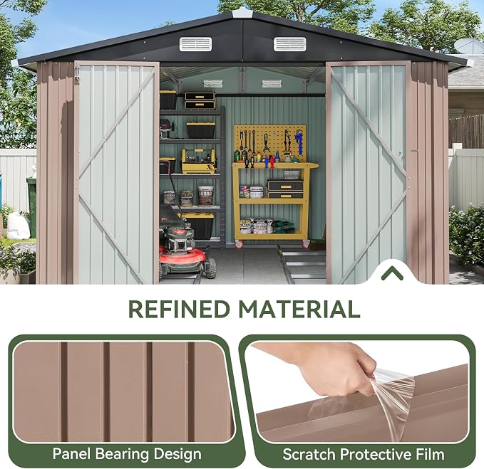 Aoxun 10 x 12FT Outdoor Storage Shed - Image 7