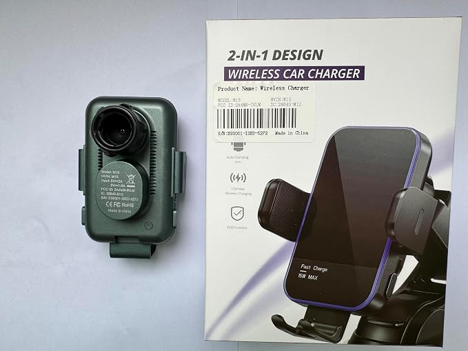 Wireless Car Charger, 【7 Colored LED Backlit】 15W Auto Clamping Phone Mount - Image 8