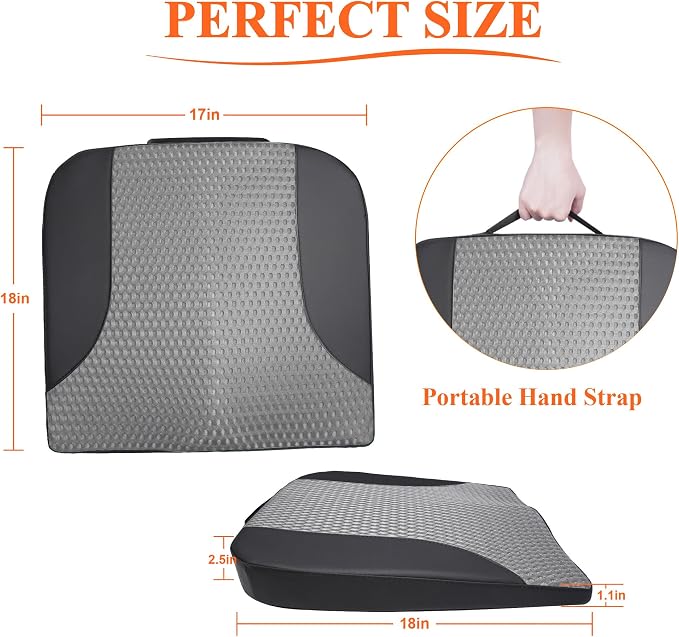 kingphenix Premium Car Seat Cushion, Memory Foam Driver Seat Cushion to Improve - Image 6