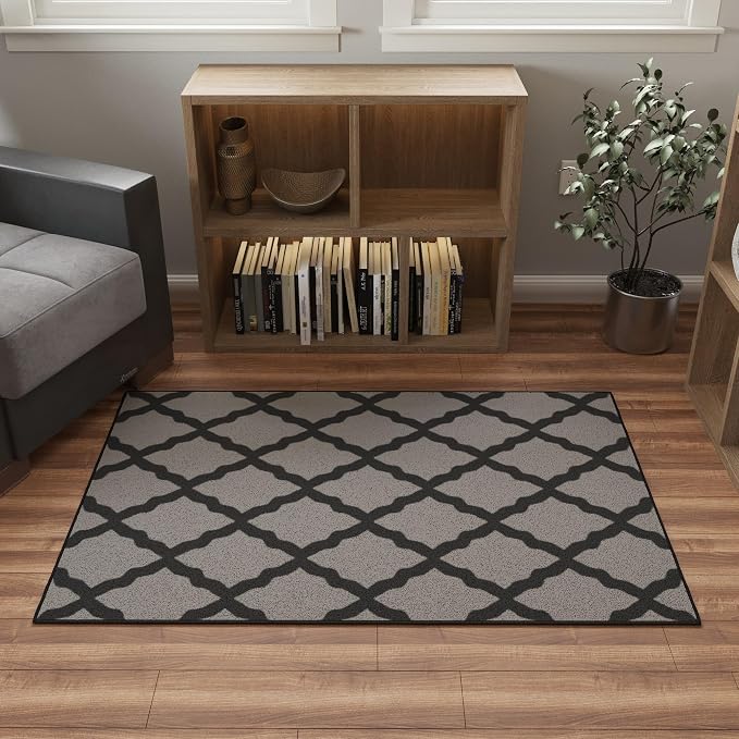 Ottomanson 3'3" x 5' Rugs for Living Room Trellis Area Rug for Bedroom - Image 11