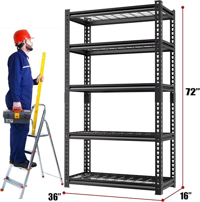 5 Tire Storage Shelving Heavy Duty Garage Shelves 2000LBS Load Bearing - Image 3