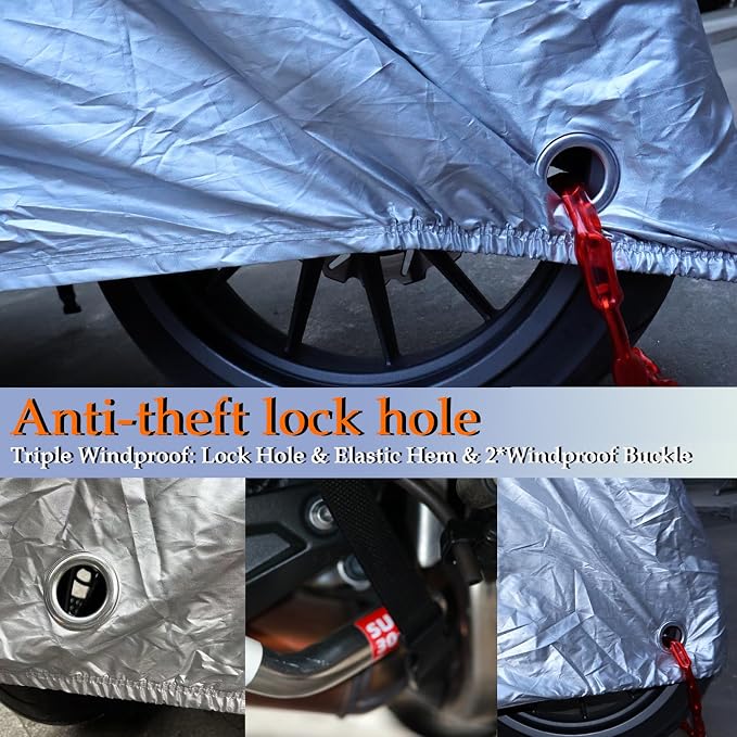 Motorcycle Cover, 210D Oxford Cloth, - Image 5