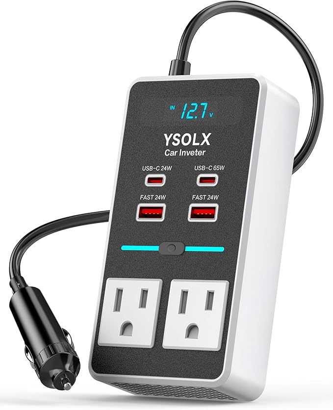 YSOLX 300W 12V to 110V Car Power Inverter, by Ysolx