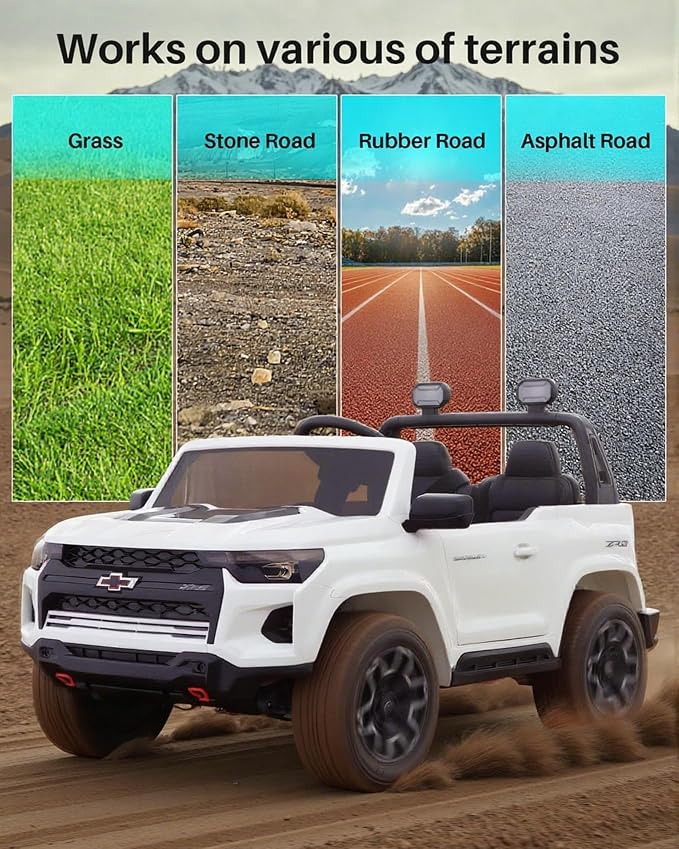 Joywhale 24V Ride on Truck 4WD Kids Electric Vehicle Licensed Chevorlet Ride on - Image 7