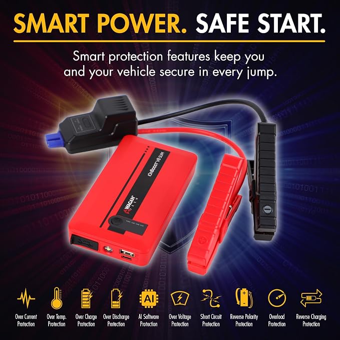 Wagan EL7601 iOnBoost V8 Slim Jump Starter 1200A Peak 12V Portable Lithium Car - Image 7