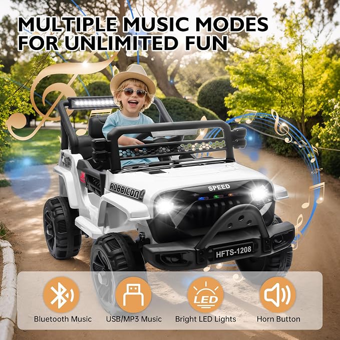 12V Ride on Electric Truck Car for Kids, 12V Kids Electric Vehicles w/Remote - Image 7