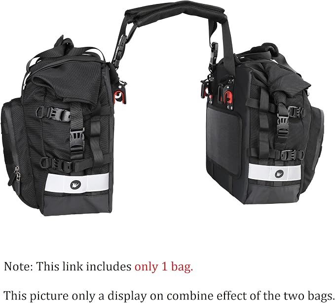 Rhinowalk Motorcycle Saddlebag Waterproof Motor Luggage Pack Quick Release - Image 7