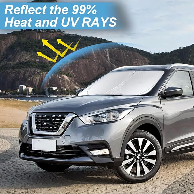 Custom Fit Nissan Kicks Windshield Sunshade 2018 2019 2020 2021 2022 2023 2024 - Image 2